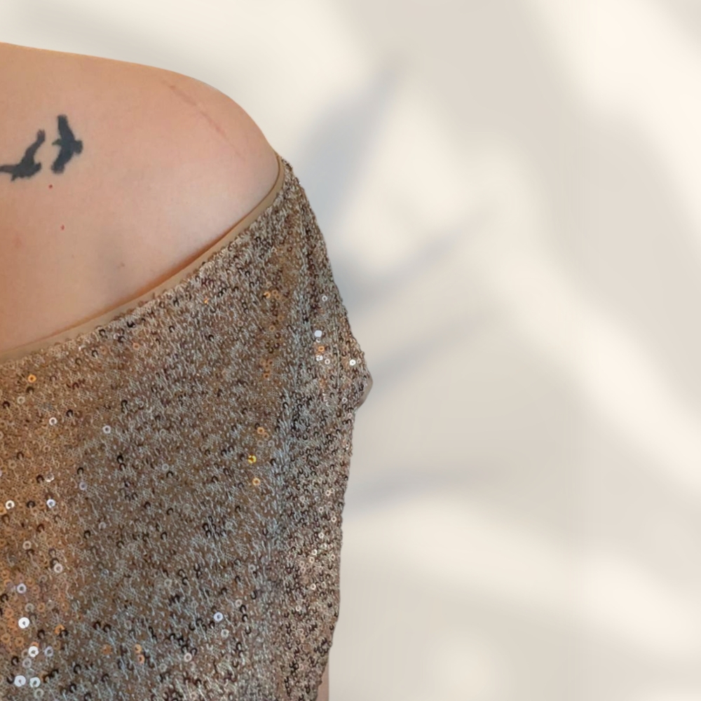 Sequin One-Shoulder Top - Picture 5 of 10